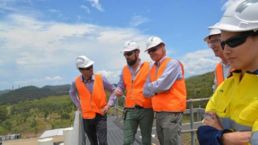 Karl Seck visiting the Mackay Sugar plant in Mackay Australia